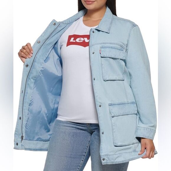 Levi's Jackets & Blazers - Levi Strauss Blue Jean Lined Pocket Jacket Women’s Medium